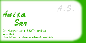 anita sar business card